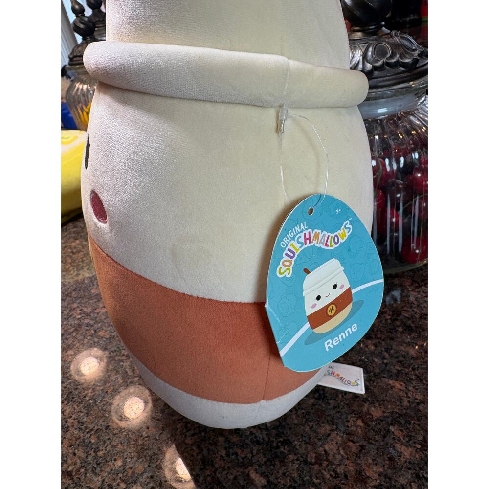 Squishmallow Renne the Latte Coffee To Go Cup Snack Squad 11" NWT - Picture 5 of 11